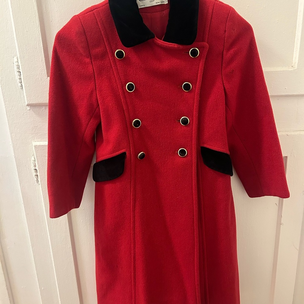 Dior Red and Black Coat
